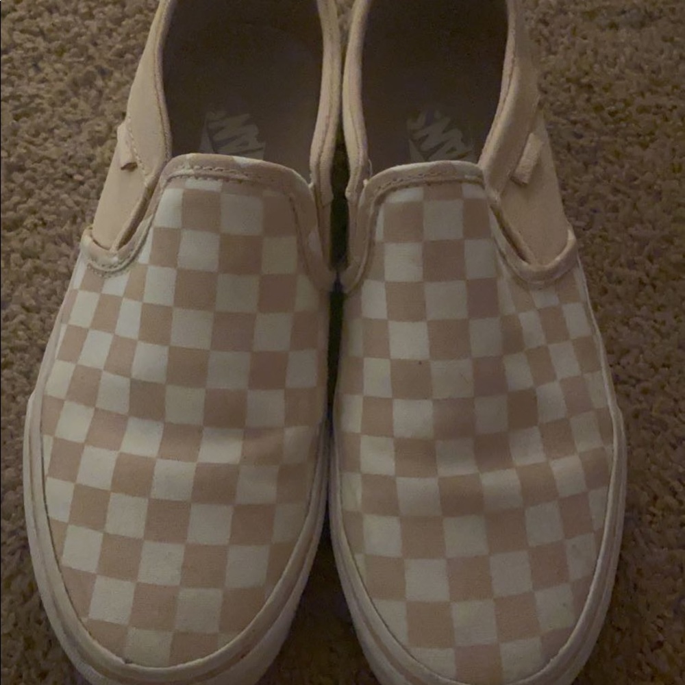 Pink checkered vans size 7.5 women’s
